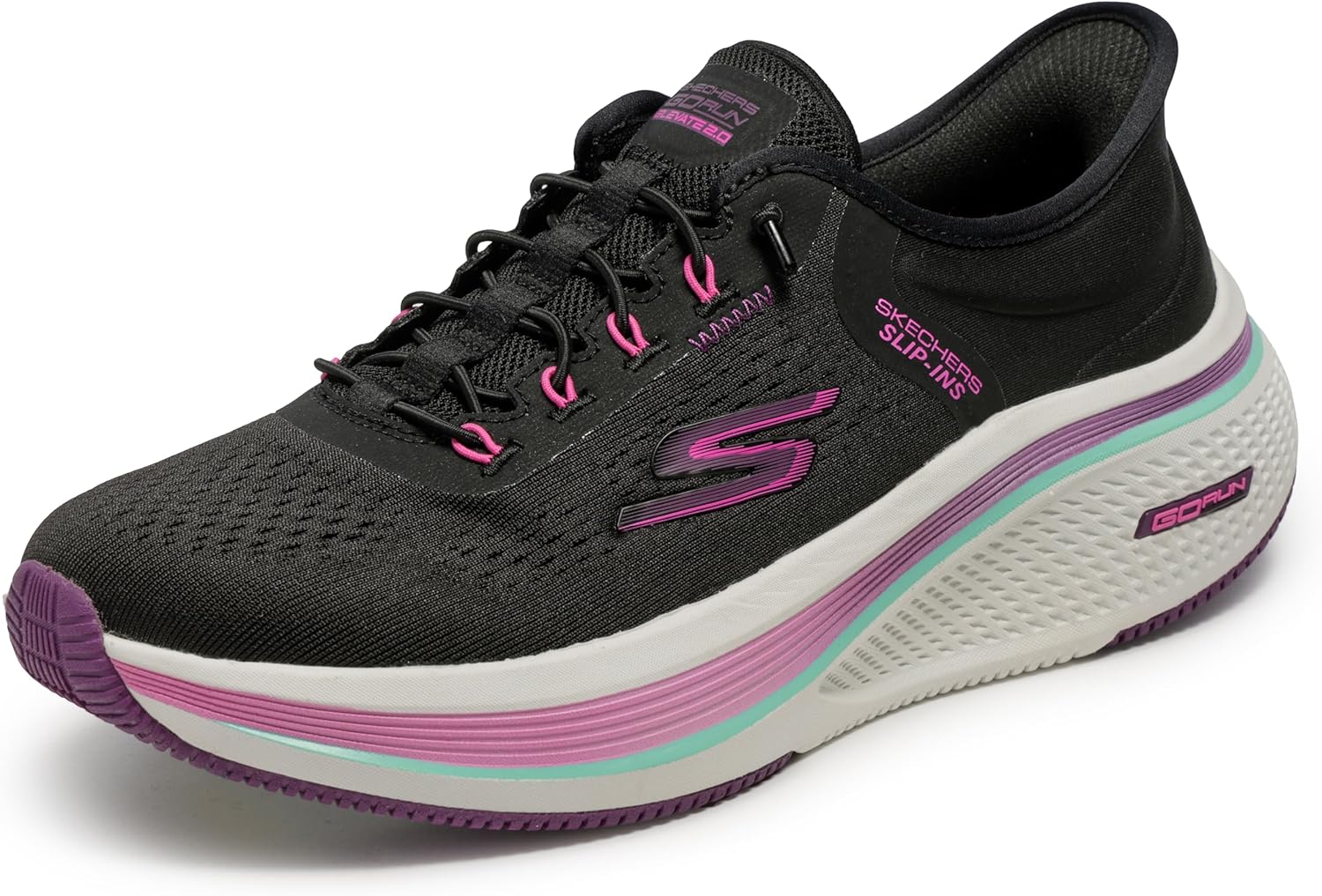 Skechers Womens Go Run Elevate 2.0 Banyan Hands Free Slip-ins Sneaker