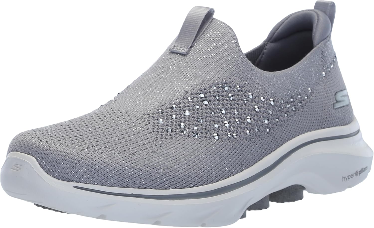 Skechers Womens Go Walk 7 Bling Sneaker