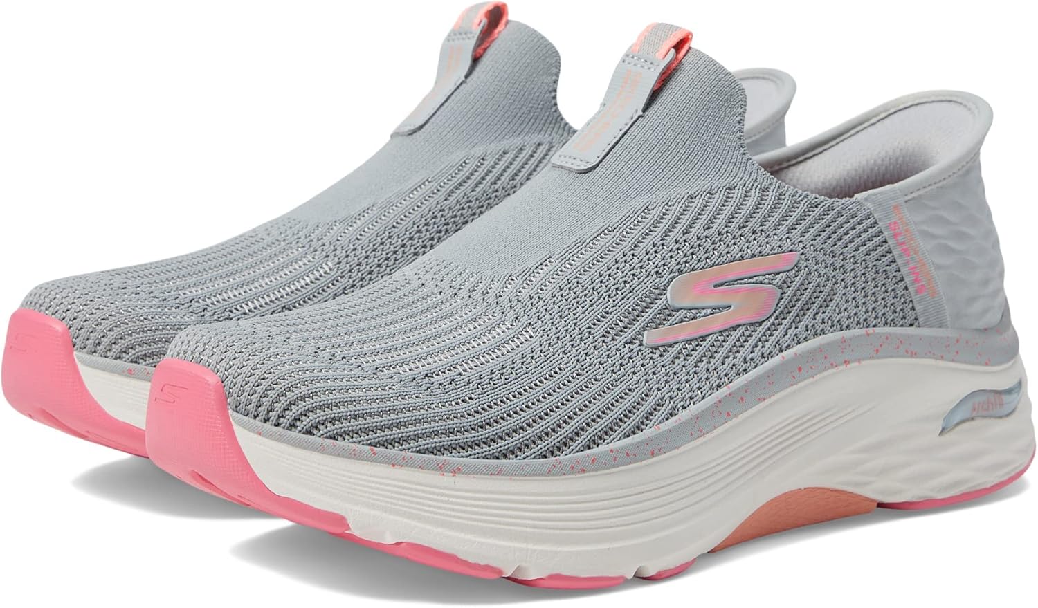 Skechers Womens Max Cushioning Arch Fit Fluidity Hands Free Slip ins