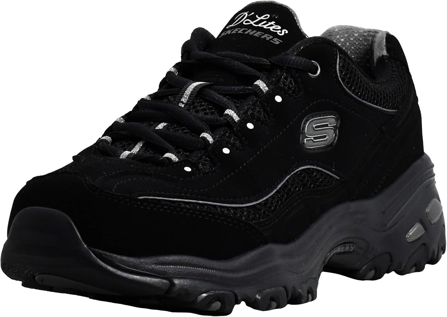 Skechers Womens DLites-Life Saver Memory Foam Lace-up Sneaker