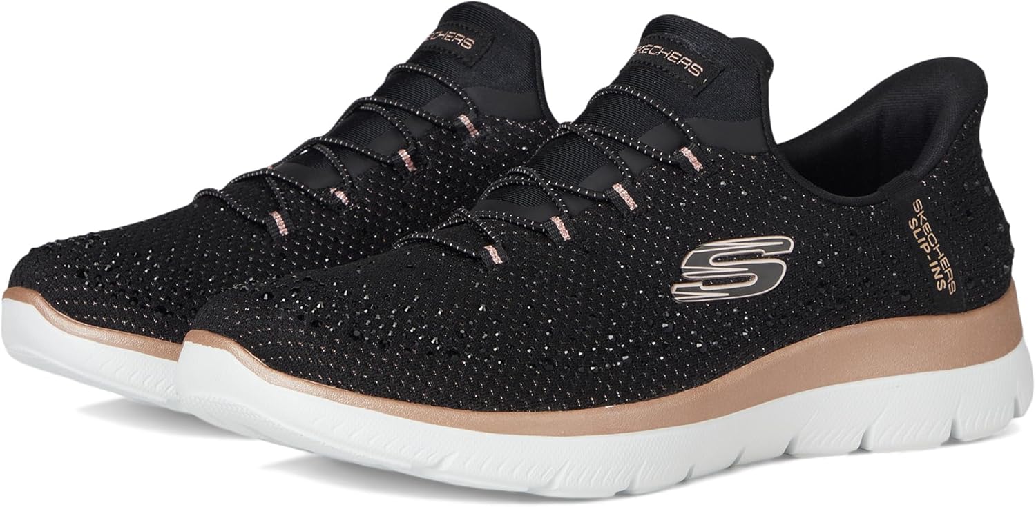 Skechers Womens Summits-Brilliant Shine Hands Free Slip-ins Sneaker