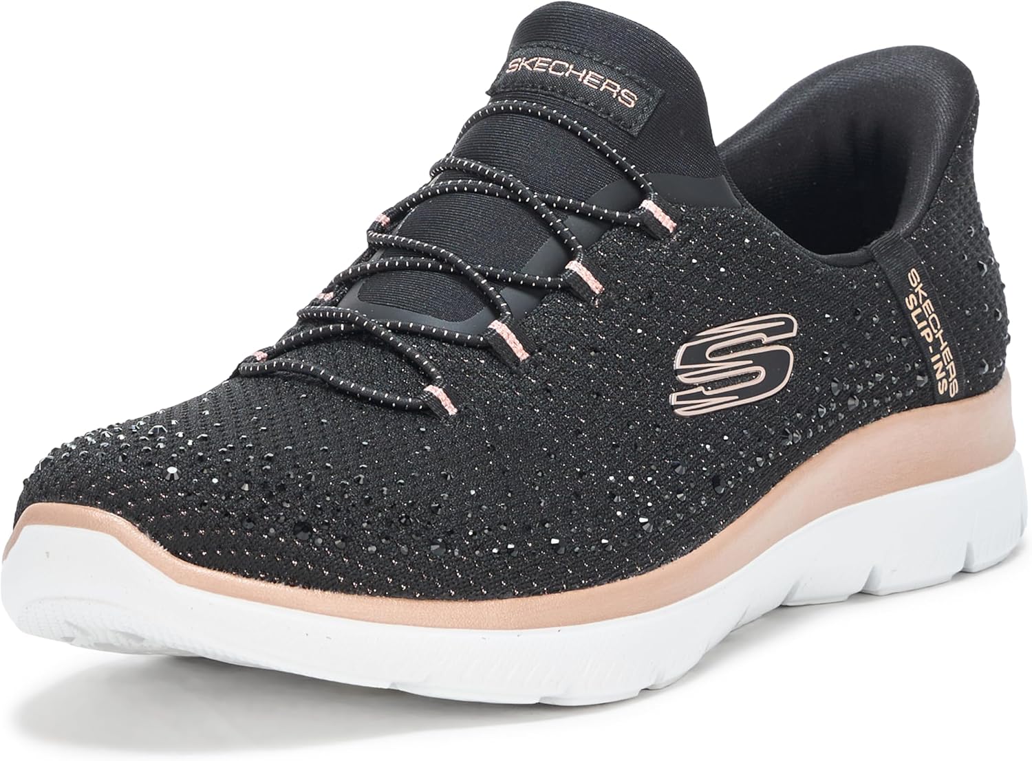 Skechers Womens Summits-Brilliant Shine Hands Free Slip-ins Sneaker