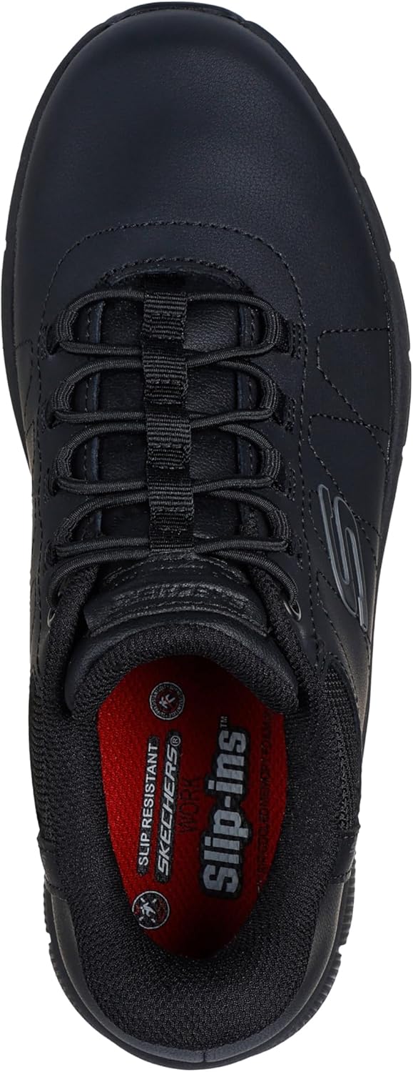 Skechers Womens Work Hands Free Slip Ins Nampa-Cottonbud Bungee Athletic Sr Food Service Shoe